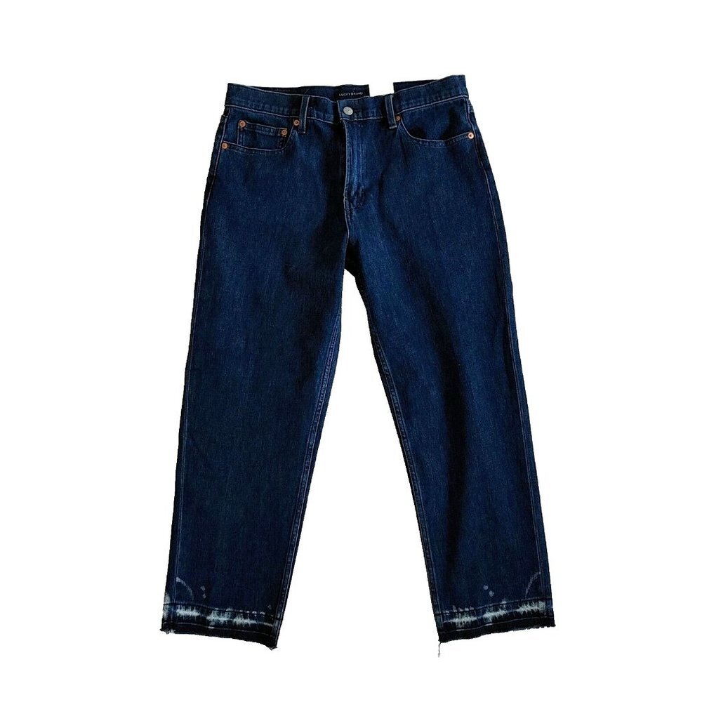Lucky Brand Jeans Deep Ocean High Rise Boyfrien Women's Size 8 Relaxed Fit Taper